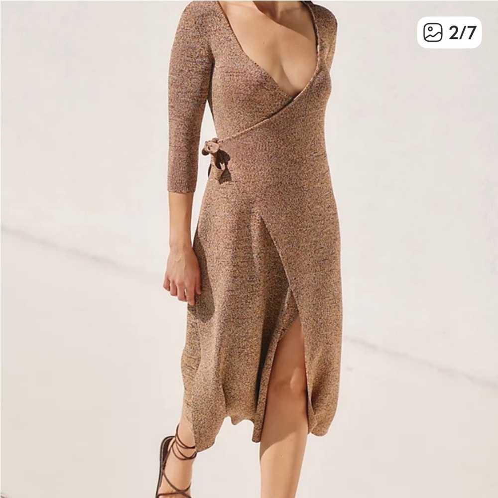 Anthropologie Solid & Striped Lila
Wrap Knit Midi dress Size Medium - Picture 9 of 9
